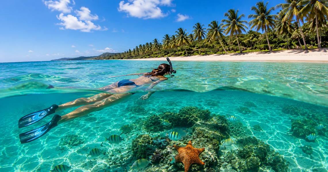 Snorkel en Playa Esmeralda: descubre la vida que habita bajo la superficie
